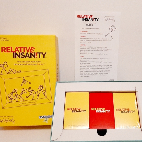 Relative Insanity Card Game (Crazy Runs In the Family) 2017 Complete Pre-Owned - Picture 3 of 3